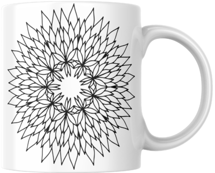 Mandala Printed Ceramic Mug | Coffee Mug | Tea Mug | Milk Mug | Designer Mug | 330 ml, Microwave & Dishwasher Safe | Mug for Kids | Mug for Friend, Birthday Gift