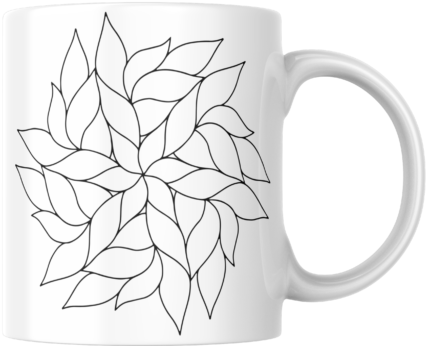 Mandala Printed Ceramic Mug | Coffee Mug | Tea Mug | Milk Mug | Designer Mug | 330 ml, Microwave & Dishwasher Safe | Mug for Kids | Mug for Friend, Birthday Gift